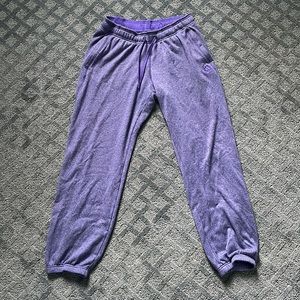 Adidas Climawarm women’s purple sweatpants large elastic bottoms
